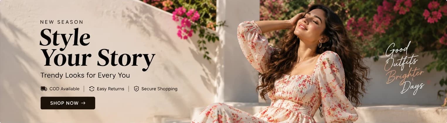 Woman in a floral dress in the sun — Style Your Story, new season